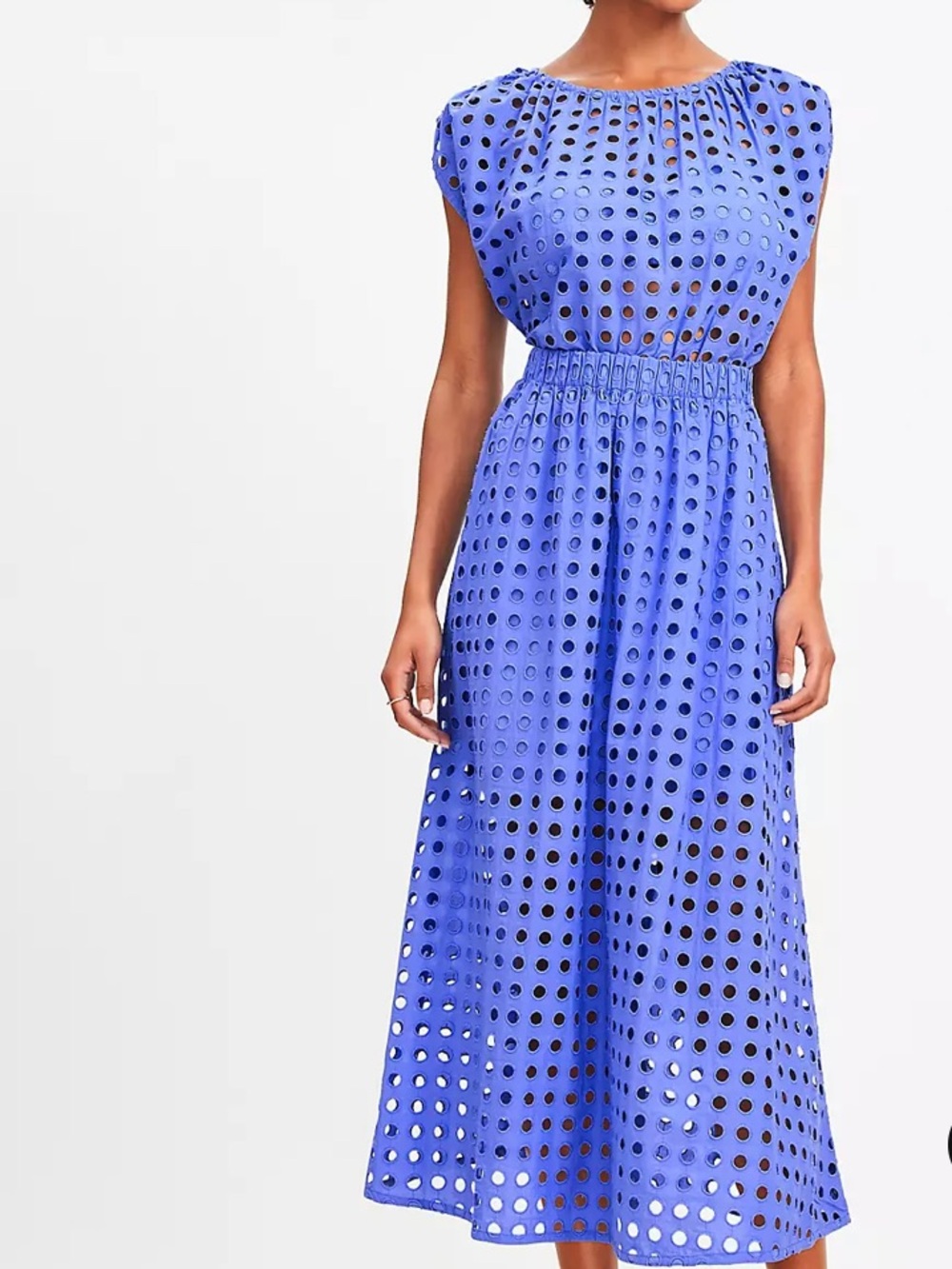 LOFT Lavender Eyelet Maxi Skirt - Picture 3 of 8